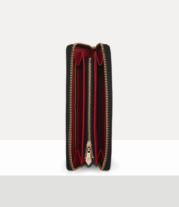 Portafoglio lungo con zip