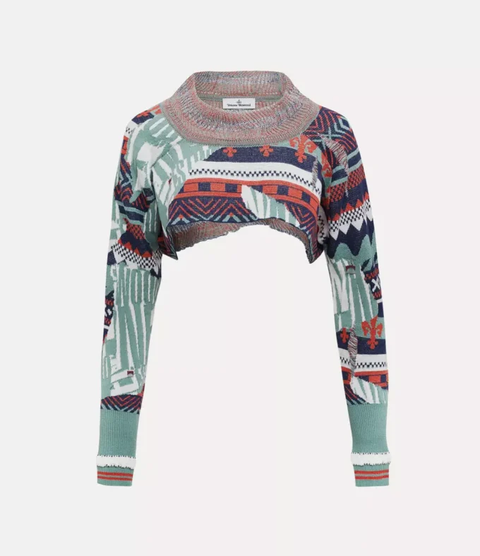 Top corto Broken Fair Isle